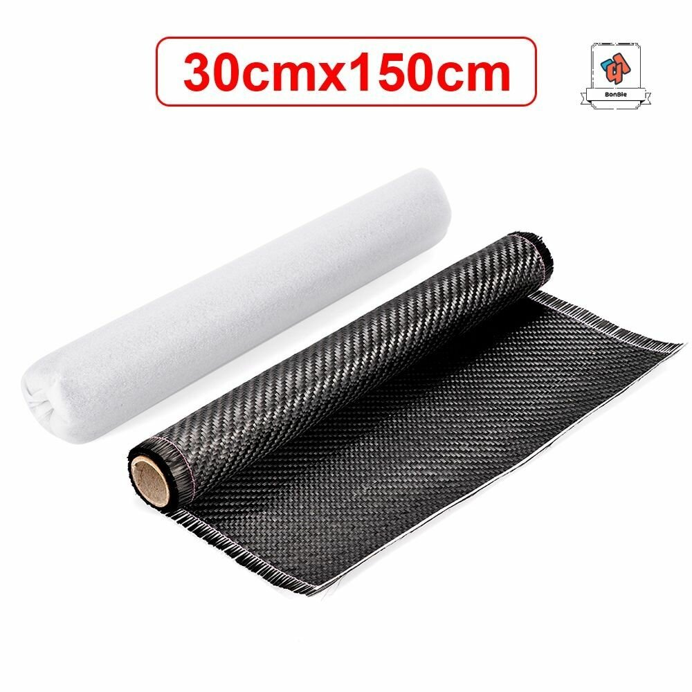 Углеродная ткань-саржа (карбон) 3K 200gsm Толщина02мм -Ширина 30 см -Длина 150cm