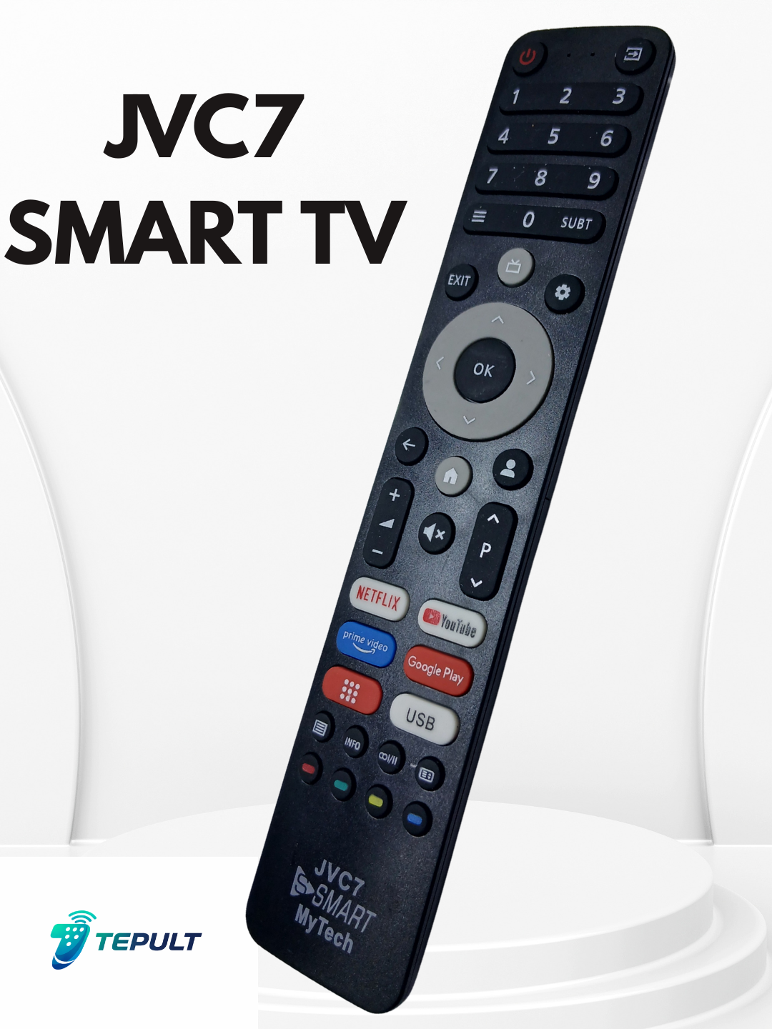 * Пульт MyTech для JVC7 Smart TV с кнопками Netflix YouTube Prime Video Google Play