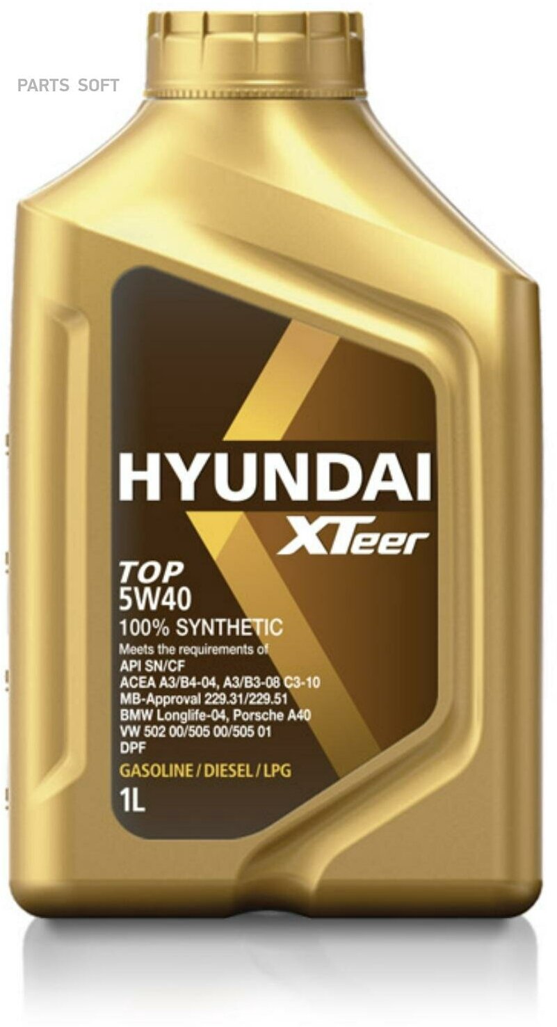 HYUNDAI-XTEER 1011001 Масо моторное синтетическое 1 - XTeer TOP 5W40 API SN, CF, ACEA A3, B4-04, A3, B3-08, C3-10 MB-APPROVAL 229.31,229.51 BMW LONGLJFE - 04, PORCHE A40 VW 502 00,505 00,505 01