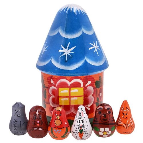 Пальчиковый театр Зайкина избушка -7 шт./в футляре