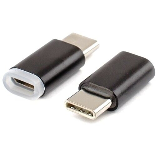 Адаптер USB2.0 Cm-microBf AT8101 насадка на microUSB кабель - чёрный адаптер переходник с type c usb на hdmi 4k atcom at3888