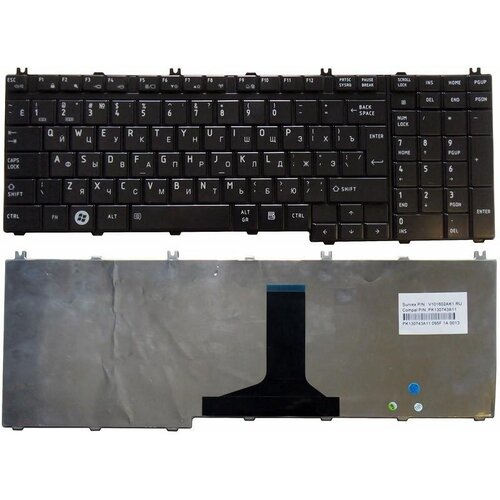 Клавиатура для ноутбука Toshiba Satellite A500, L350, L500, L505, F501, P200, P300, P500 черная клавиатура для ноутбука toshiba kfrsbj206a v101602ak1