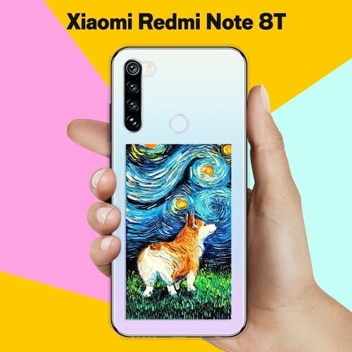 Силиконовый чехол Корги Ван Гога на Xiaomi Redmi Note 8T силиконовый чехол love корги на xiaomi redmi note 8t