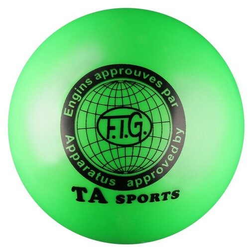 фото Мяч для художественной гимнастики mark19 металлик 400 г i-2 19 см зеленый indigo