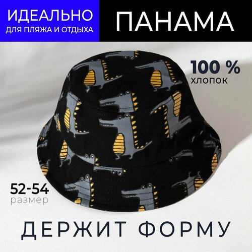фото Панама minaku, размер 52-54, черный