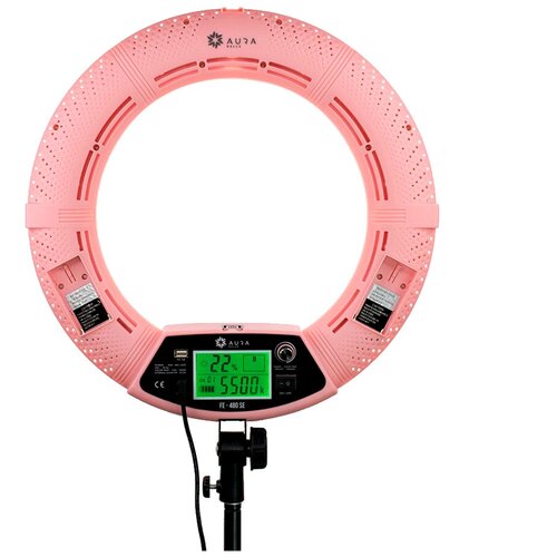 Лампа кольцевая Aura Helle FE-480 SE Pink