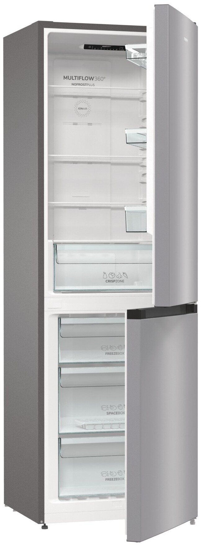 Холодильник GORENJE , двухкамерный, серебристый - фото №3