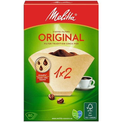 пластиковый фильтродержатель для кофе melitta 1x2® чёрный 6761017 Original коричневые