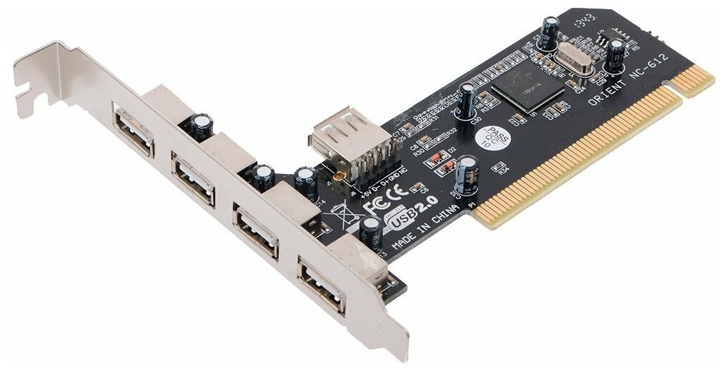 Orient NC-612 (oem) Pci, Usb2.0, 4 port-ext, 1 port-int