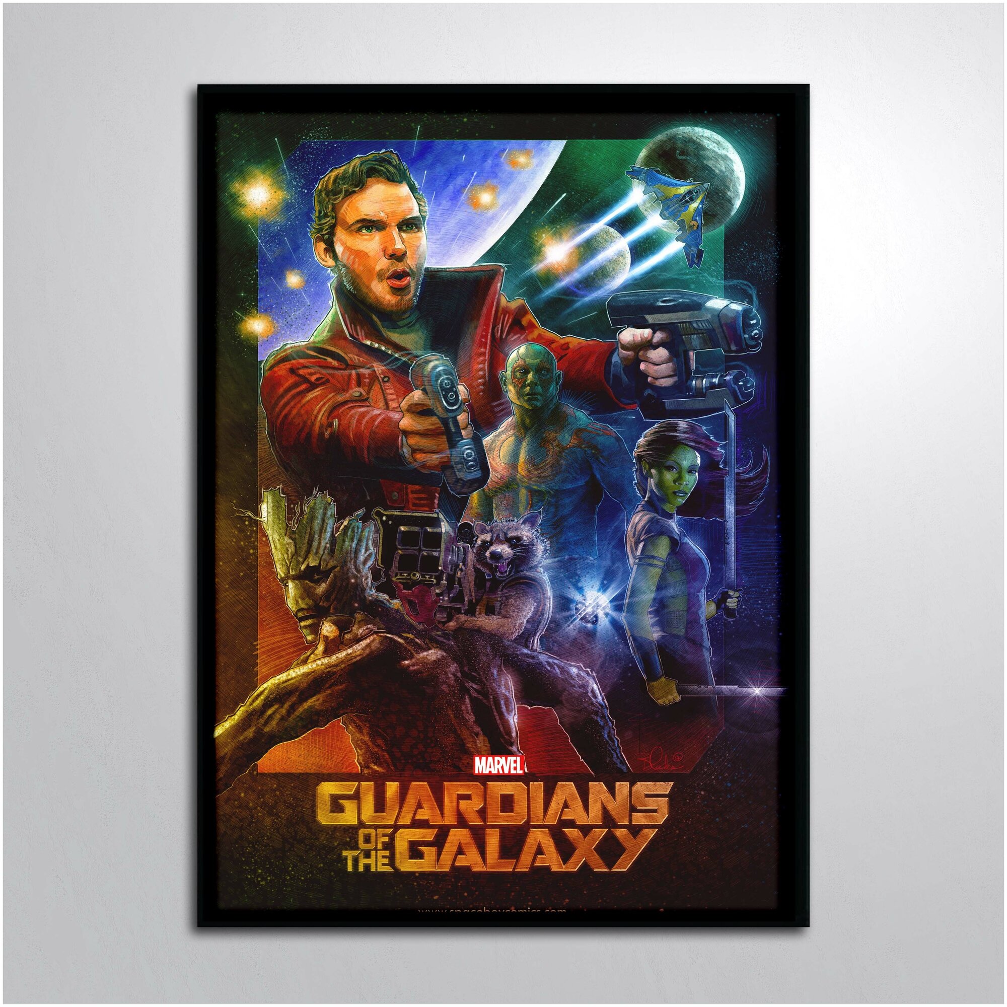 Постер в раме/Марвел Стражи Галактики Карандаш Marvel Guardians of the Galaxy