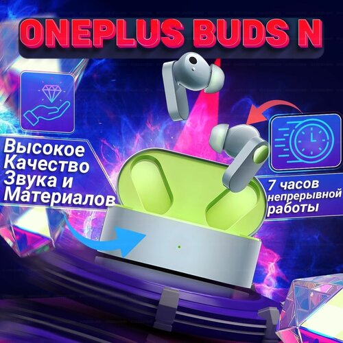 OnePlus Buds N True Wireless Bluetooth Наушники-вкладыши с шумоподавлением Голубой