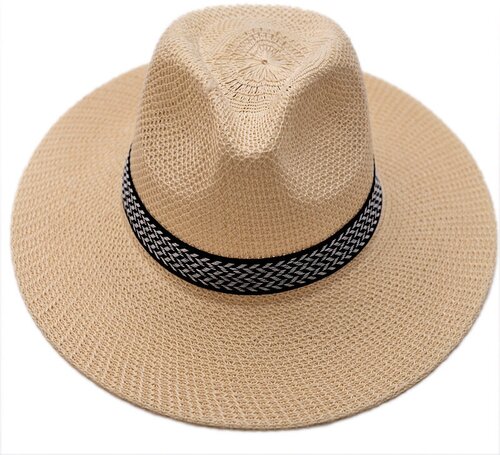 Шляпа , размер 58, бежевый, коричневый