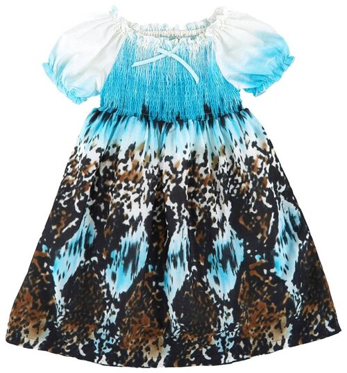 Платье Mini Maxi, размер 104, голубой, коричневый