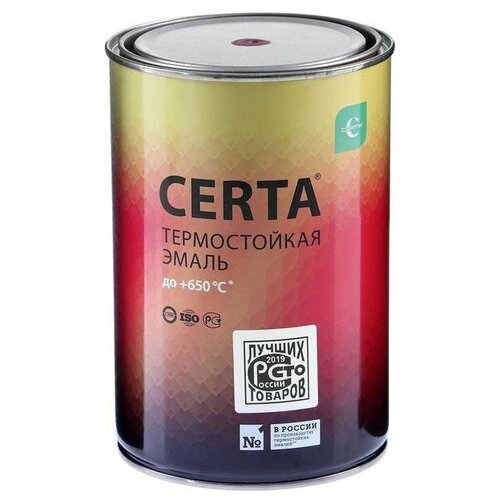 Эмаль термостойкая Церта, ж/б, до 500 С, 0,8 кг, красно-коричневая CERTA 2442265 .