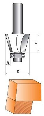 Фреза Globus 1024 30°D38 кромочная конусная