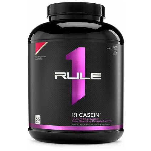 Протеин Rule 1 Casein, 1860 гр., клубника-крем