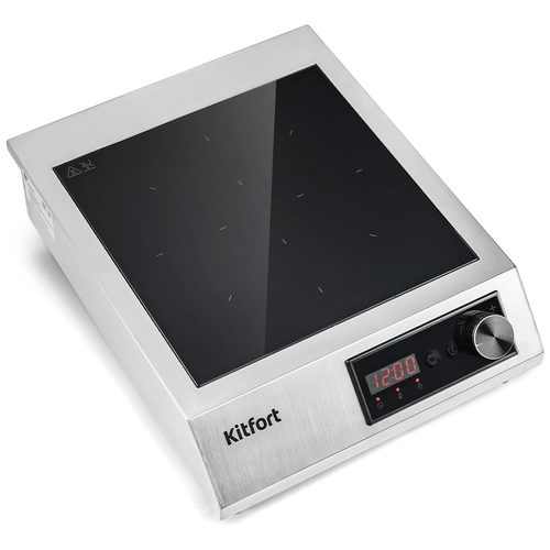 Индукционная плита Kitfort КТ-142, серебристый/черный индукционная плита kitfort кт 108 серебристый