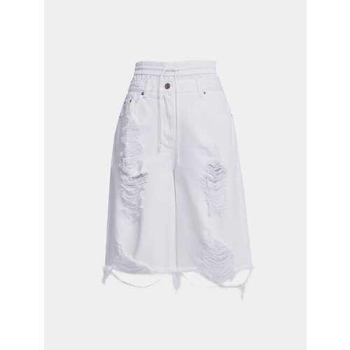 Шорты JUUN.J Double Waisted Denim Shorts, размер XS, белый футболка хлопок размер xs белый