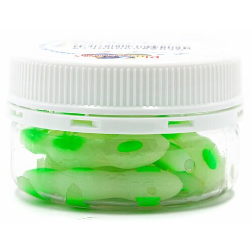 Силиконовая приманка NyaskiClub горох Светонакопит 45 мм 22 гр СЫР Зелён-Бел мутный 8 шт 725₽