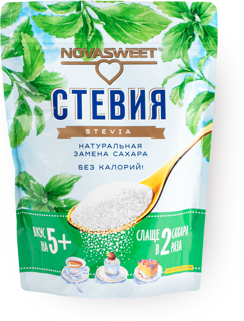 Изображение NOVASWEET Подсластитель Стевия (дой пак) 200гр