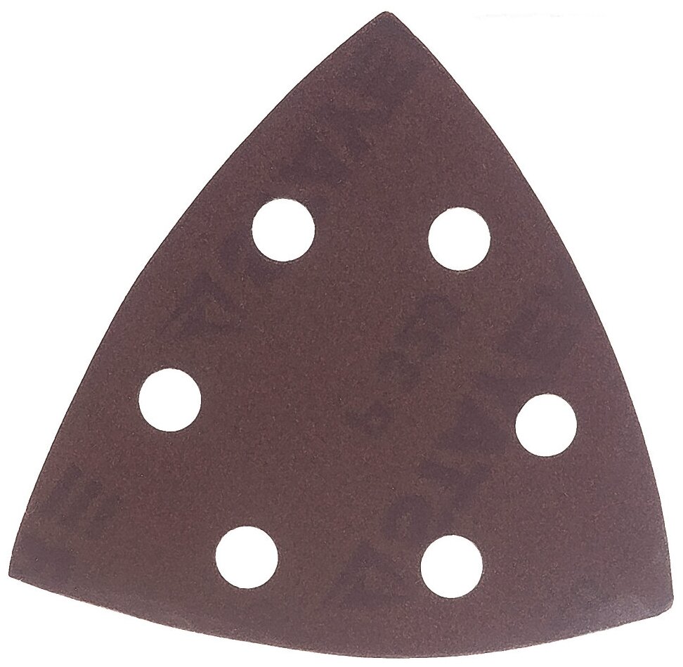 Универсальный шлифовальный треугольник STAYER на велкро основе 6 отверстий Р320 93x93x93 мм 5 шт. 35460-320