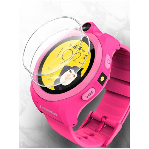 Защитное стекло на Elari Findmykids ROLL Элари Фаиндмайкидс на Экран гибридное: пленка + стекловолокно, прозрачное тонкое Hybrid Glass, Miuko смарт часы findmykids pingo roll pink
