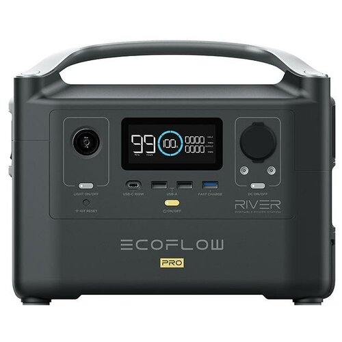 Портативный аккумулятор EcoFlow RIVER Pro Portable Power Station, черный