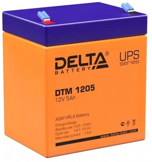 Delta Батарея аккумуляторная Delta DTM 1205 12В 5.0А*ч