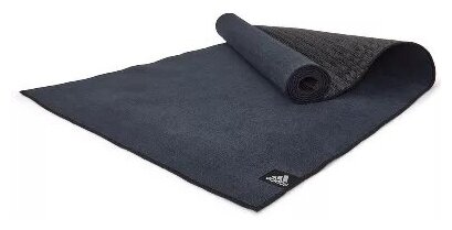 ADYG-10680BK Тренировочный коврик (мат) для горячей йоги Adidas, черный