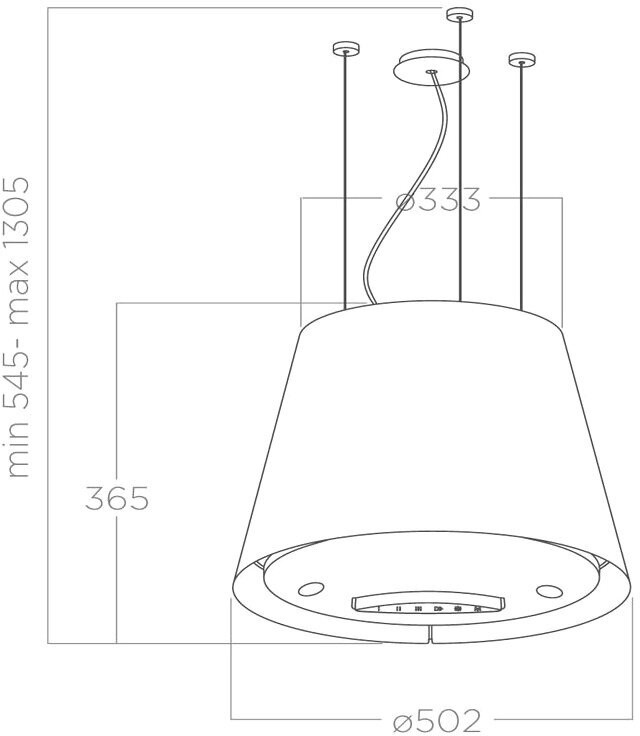 Купольная вытяжка Elica EASY BL/F/50, цвет корпуса черный, цвет окантовки/панели черный - фото №10