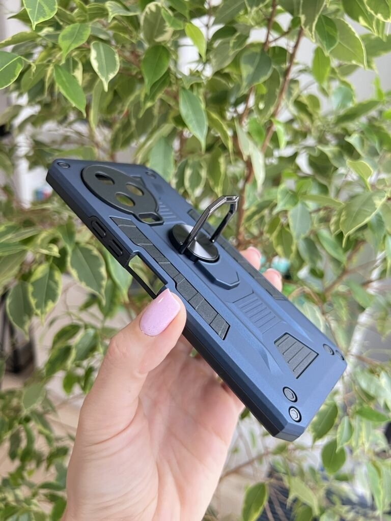 Чехол противоударный для Infinix Note 12 Pro и Note 12 2023 / Инфиникс Нот 12 Про и Нот 12 2023 military (Темно-синий) — фото 1