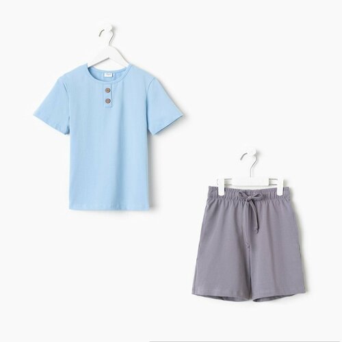 Комплект одежды Minaku, размер 92-98, серый, голубой комплект одежды minaku детский повседневный стиль размер 92 98 см голубой