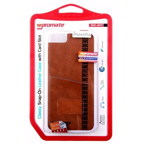Накладка для iPhone 6 Plus Promate Slit-i6P коричневый