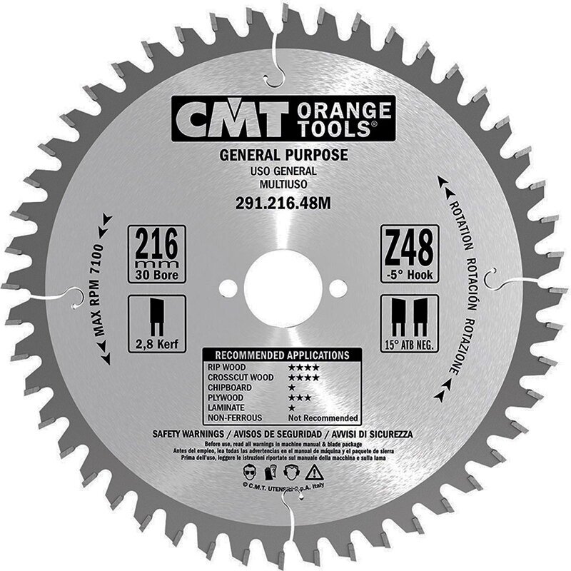 Диск пильный 216X30X2,8/1,8 -5гр 15гр ATB Z48