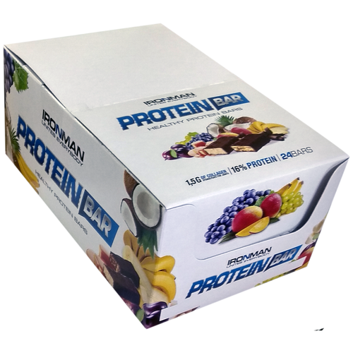 Шоколад IRONMAN Protein Bar, 50 г, кокос энергетический батончик r a w life протеиновый 43 г мокачино