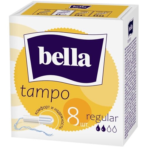 Bella тампоны Tampo regular, 2 капли, 8 шт., белый