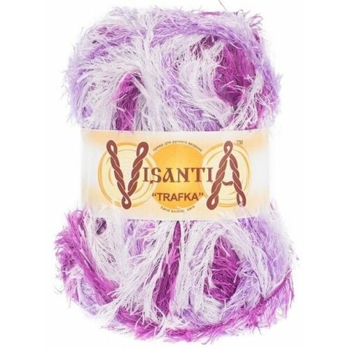 Пряжа Visantia Trafka melange белый-сирень-фиолетовый 2220 100полиэстер 150м 100г 1шт 270₽