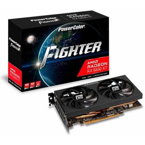 Видеокарта PowerColor RX6650XT 8GB Fighter GDDR6 128-bit HDMI DPx3