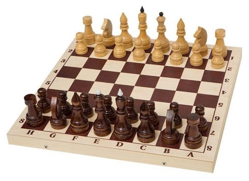 Шахматы турнирные утяжеленные в комплекте с доской 400*200*53 Е-2