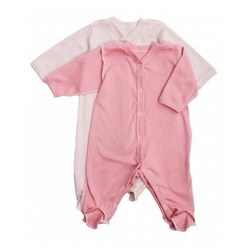 фото Комбинезон forest kids, размер 80, бежевый/розовый, 2 шт.