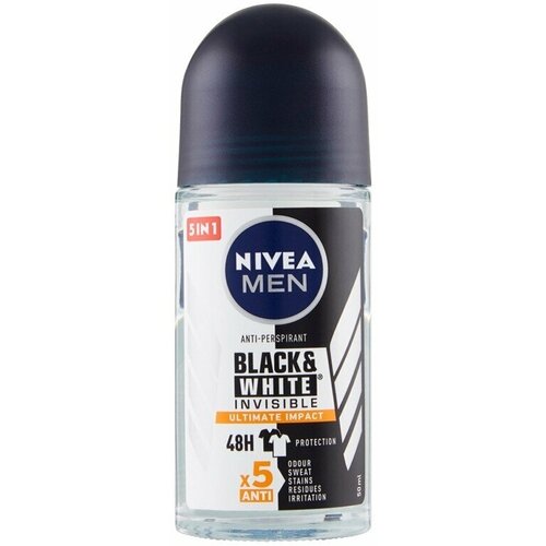 NIVEA Black & White Invisible Ultimate Impact roll-on Дезодорант