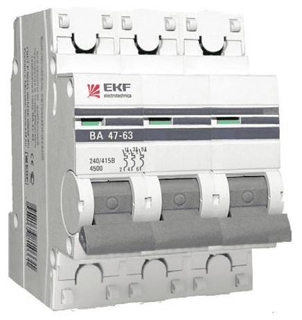 Автоматический выключатель 3P 16А (D) 4,5kA ВА 47-63, EKF PROxima - фотография № 12