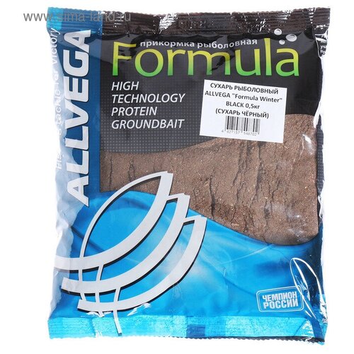 Прикормка зим. Allvega Formula Winter сухарь черный 0.5кг сухари пшеницын молочные 200 г