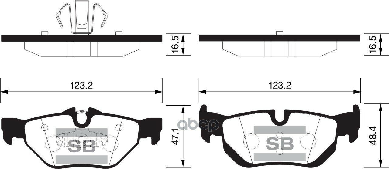 Sp2158_колодки Дисковые Задние! Bmw E81/E87 2.5I/3.0I/1.8D/2.0D/2.3D 07> Sangsin brake арт. SP2158