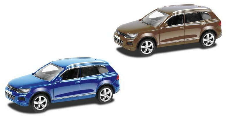 Машинка металлическая Uni-Fortune RMZ City 1:43 Volkswagen Touareg, без механизмов, 2 цвета (синий коричневый) 444014BR