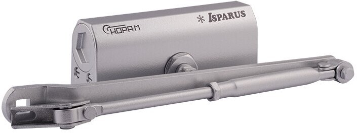 Доводчик дверной Нора-М Isparus 440 (морозостойкий для дверей 80-140кг) - Серебро