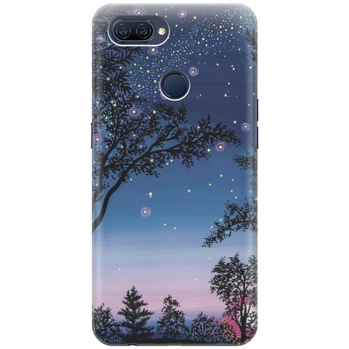 фото Силиконовый чехол на oppo a12 / a7 / a5s / оппо а12 / а7 / а5с с принтом "деревья и звезды" gosso