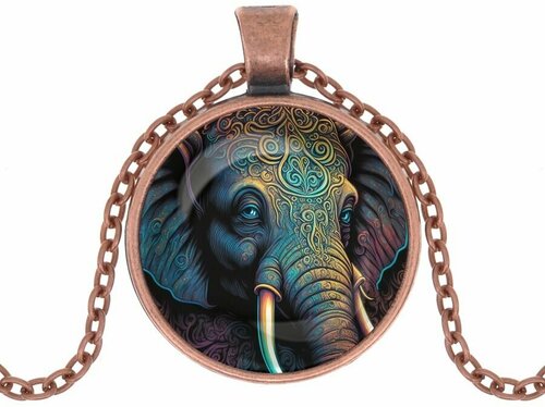 Подвеска кулон на шею Слон / Оберег & Амулет / цепочка для ношения в подарок