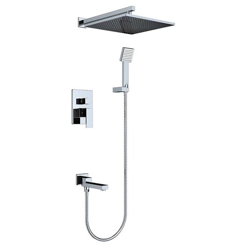 Душевой комплект Adiante на 3 положения (квадрат) AD-68112 CR в хроме