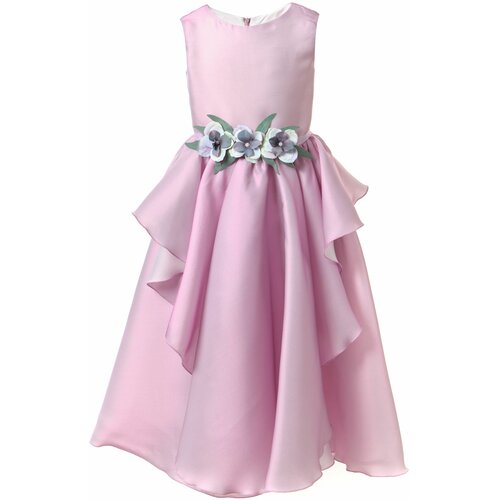 Платье Андерсен, размер 110, розовый платье длинное на пуговицах с воланами с поясом 46 синий
